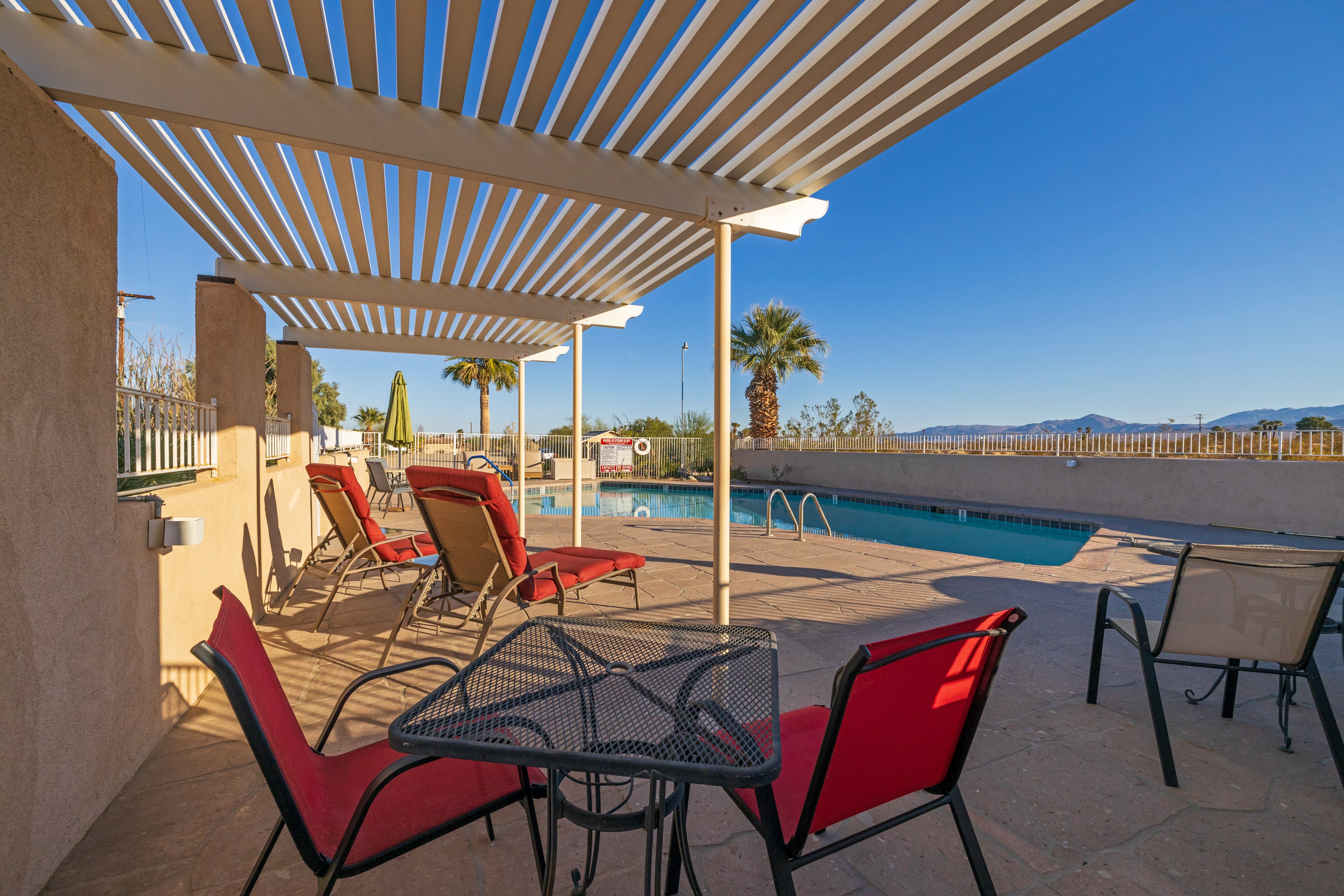Poolside pergola